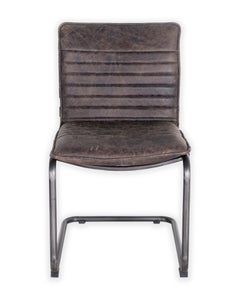 Modern Channeled Leather Dining Chair