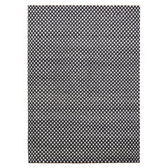 Modern Charcoal and light Blue Small Geometric Patterned Wool Rug 8'8''x12'