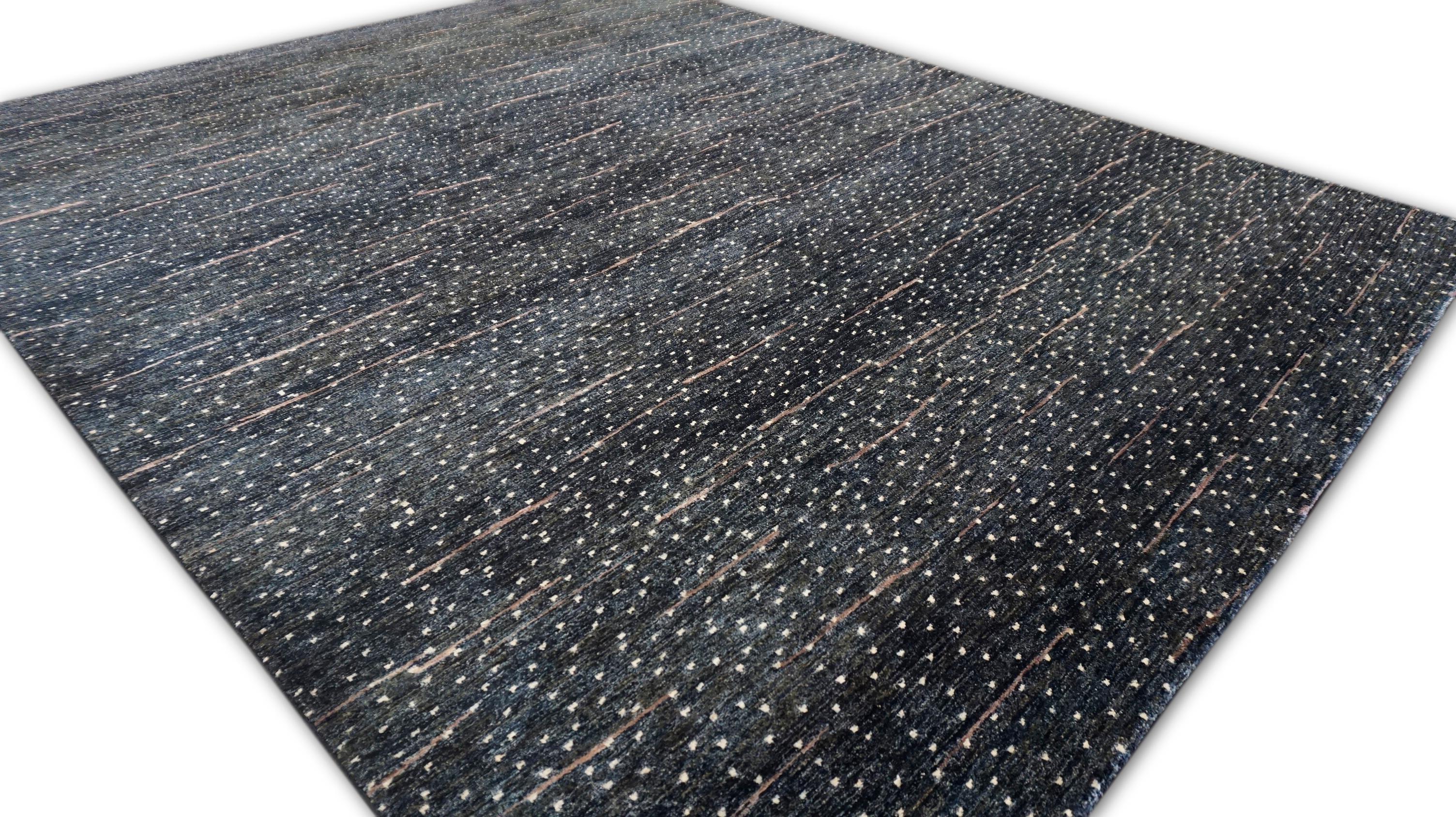 Pakistano Tappeto moderno in lana marrone carbone Twilight 8'1''x9'10'' in vendita