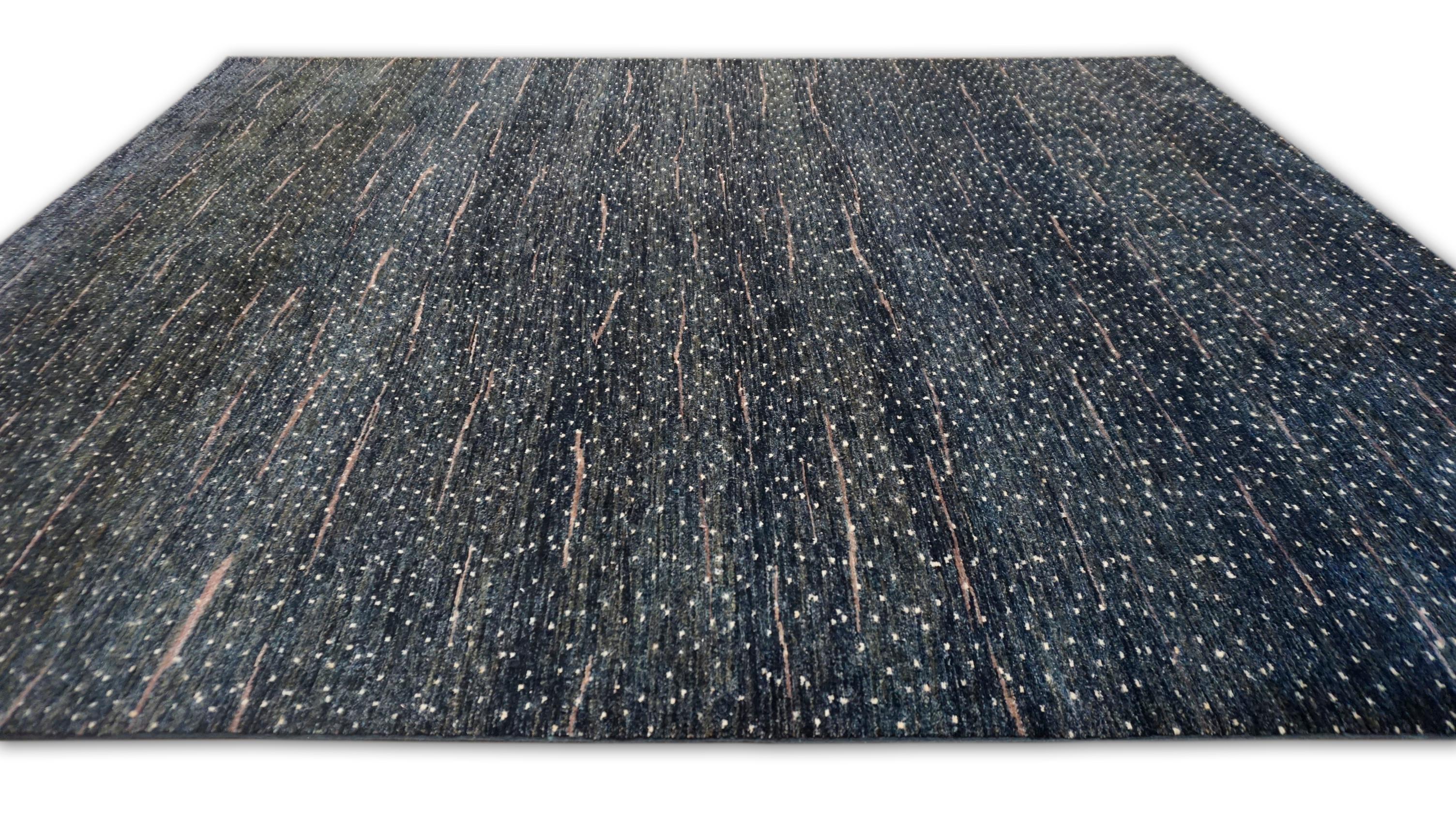Lana Tappeto moderno in lana marrone carbone Twilight 8'1''x9'10'' in vendita