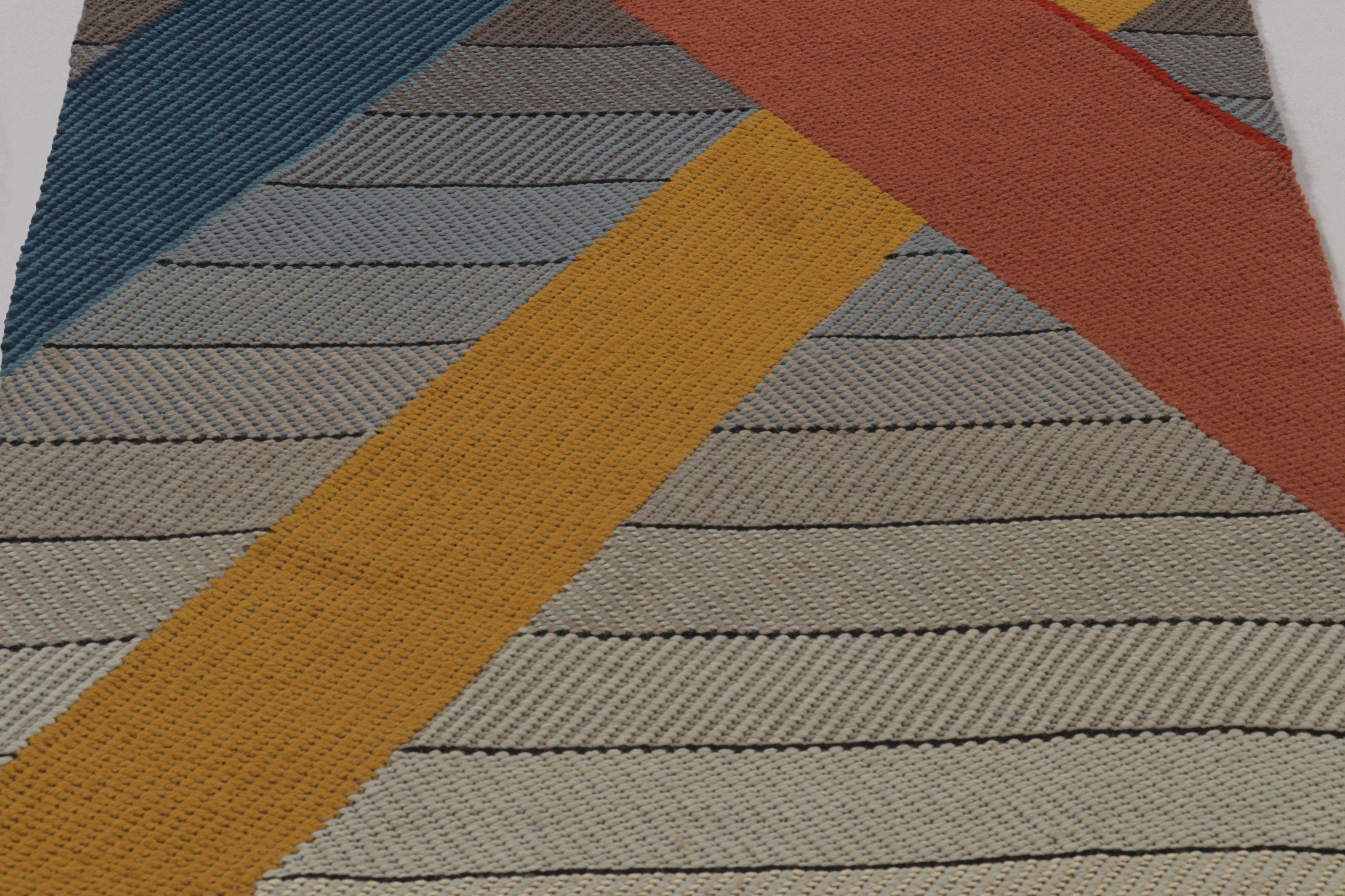 Tapiz moderno Charlotte Funk, geométrico de mediados de siglo en colores vivos-Rug & Kilim Moderno en venta