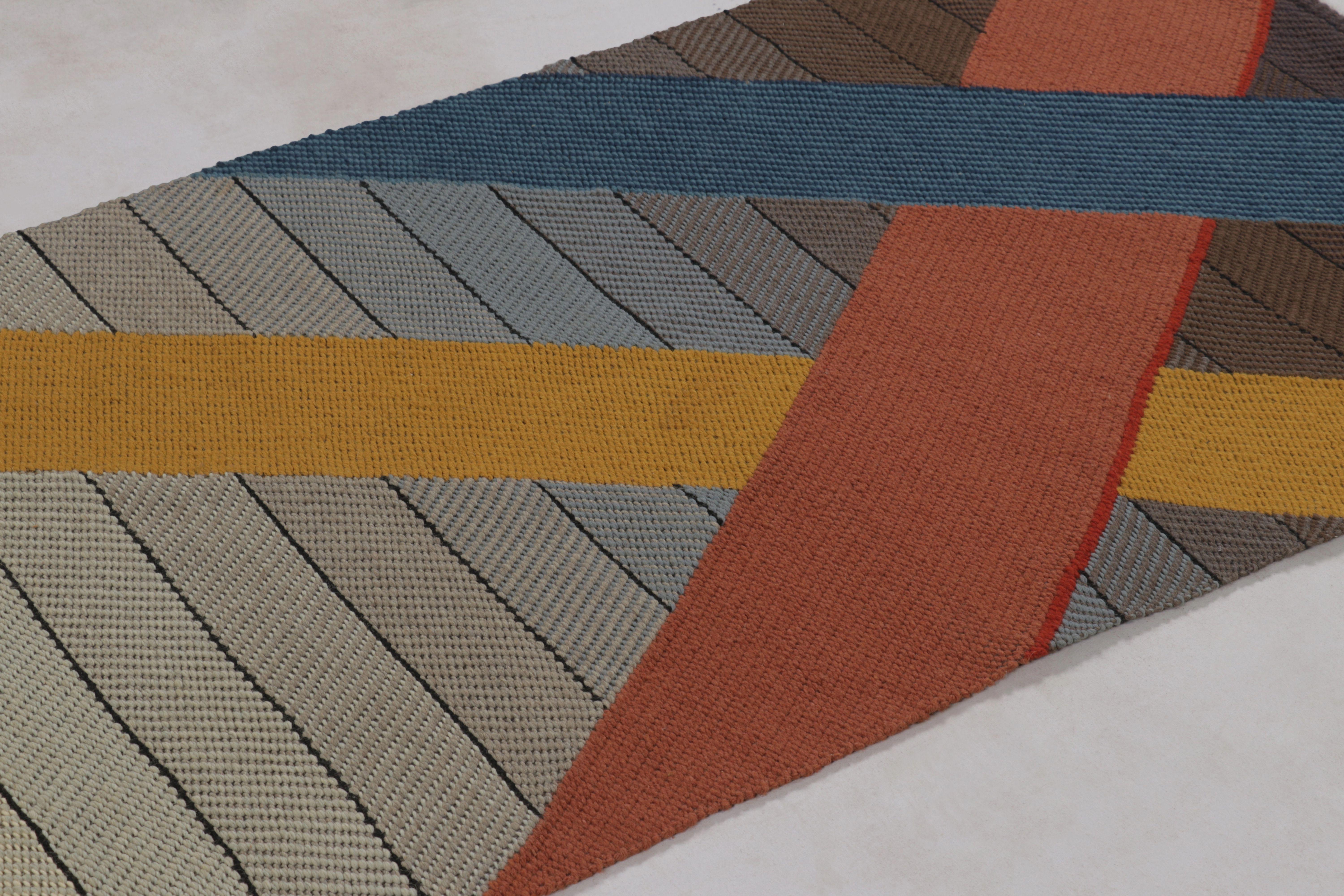 Tapiz moderno Charlotte Funk, geométrico de mediados de siglo en colores vivos-Rug & Kilim en Nuevo estado para la venta en Long Island City, NY