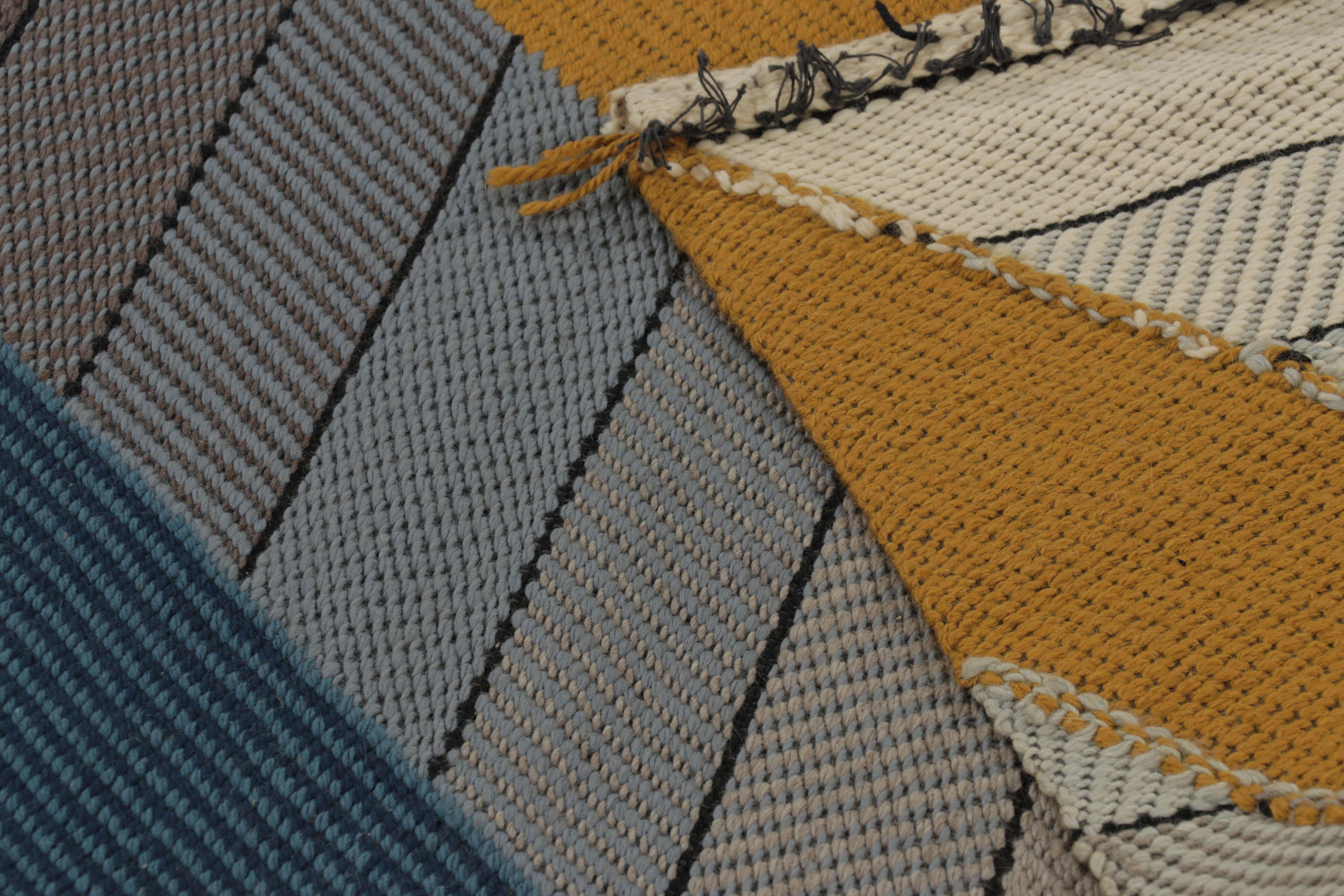 Tapiz moderno Charlotte Funk, geométrico de mediados de siglo en colores vivos-Rug & Kilim Lana en venta