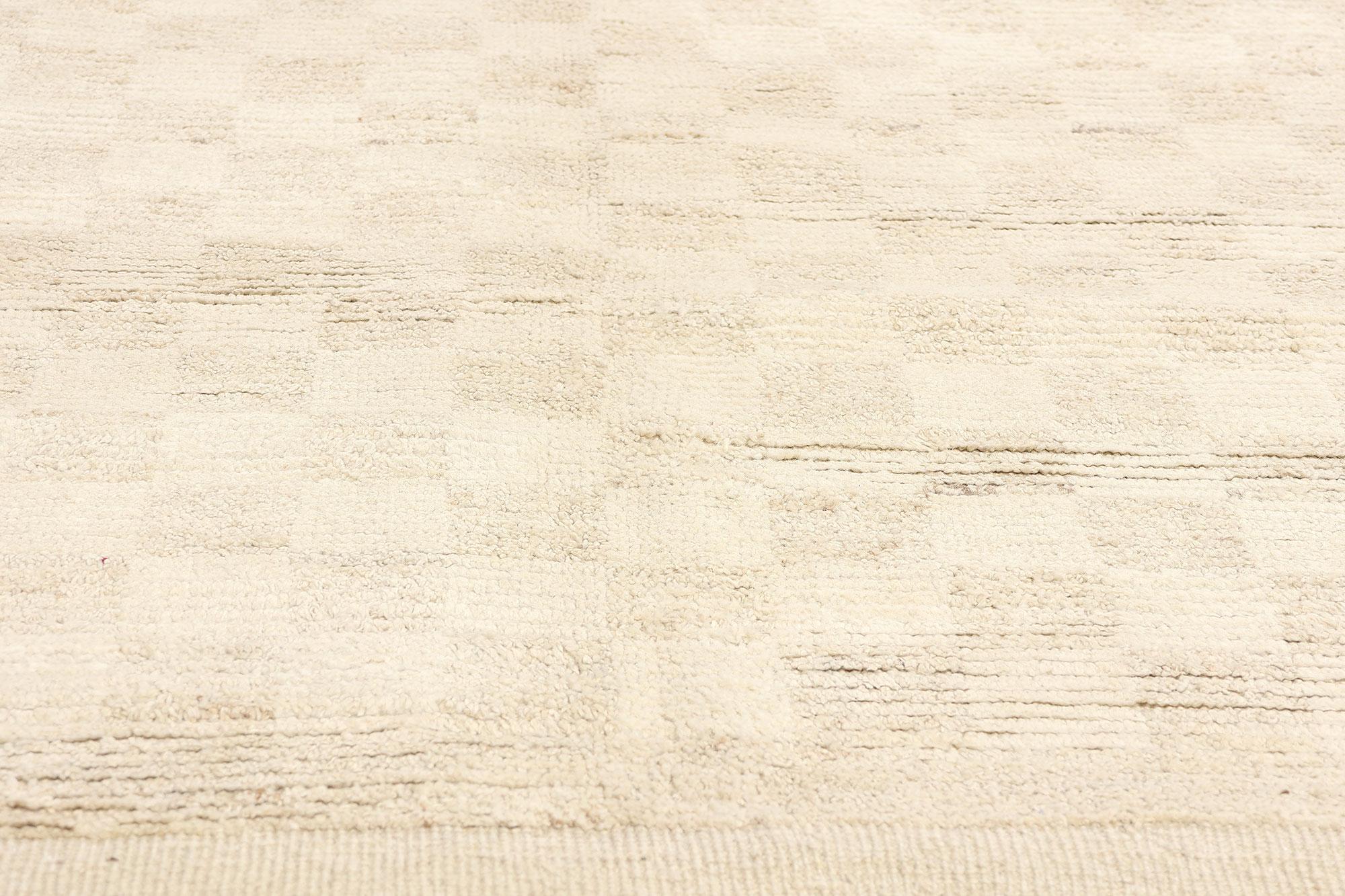 Modern Checkerboard Moroccan Rug, Organic Modern Meets Zen Shibui In New Condition For Sale In Dallas, TX
