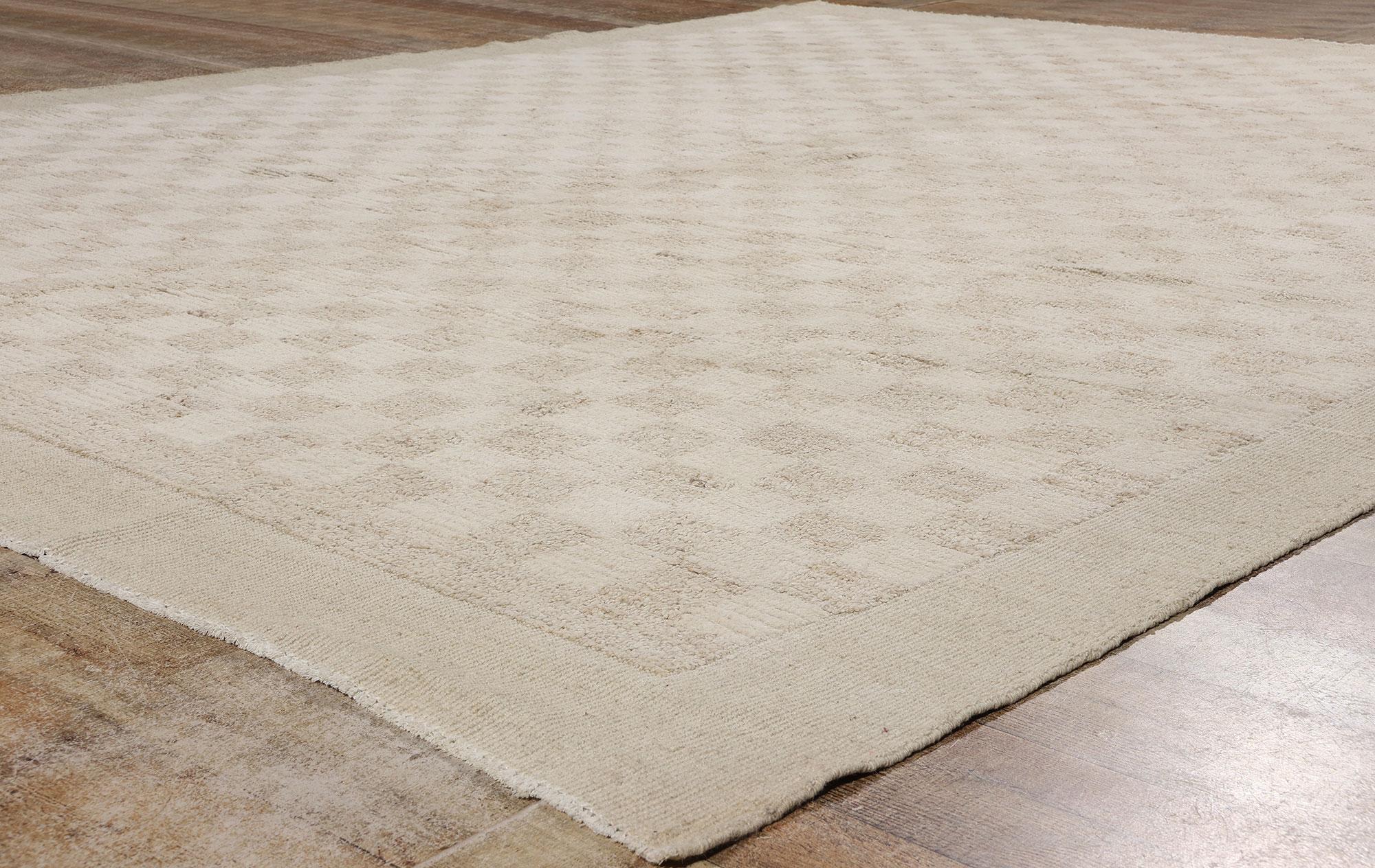 Modern Checkerboard Moroccan Rug, Organic Modern Meets Zen Shibui For ...