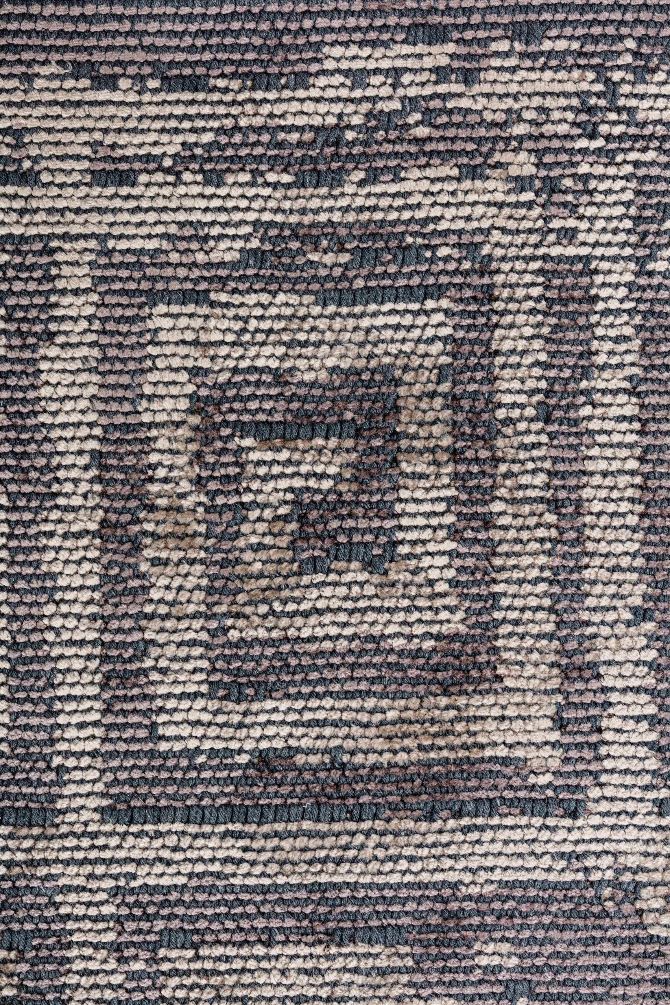 En venta: Moderno  Alfombra de lujo a cuadros  (Gris) 5