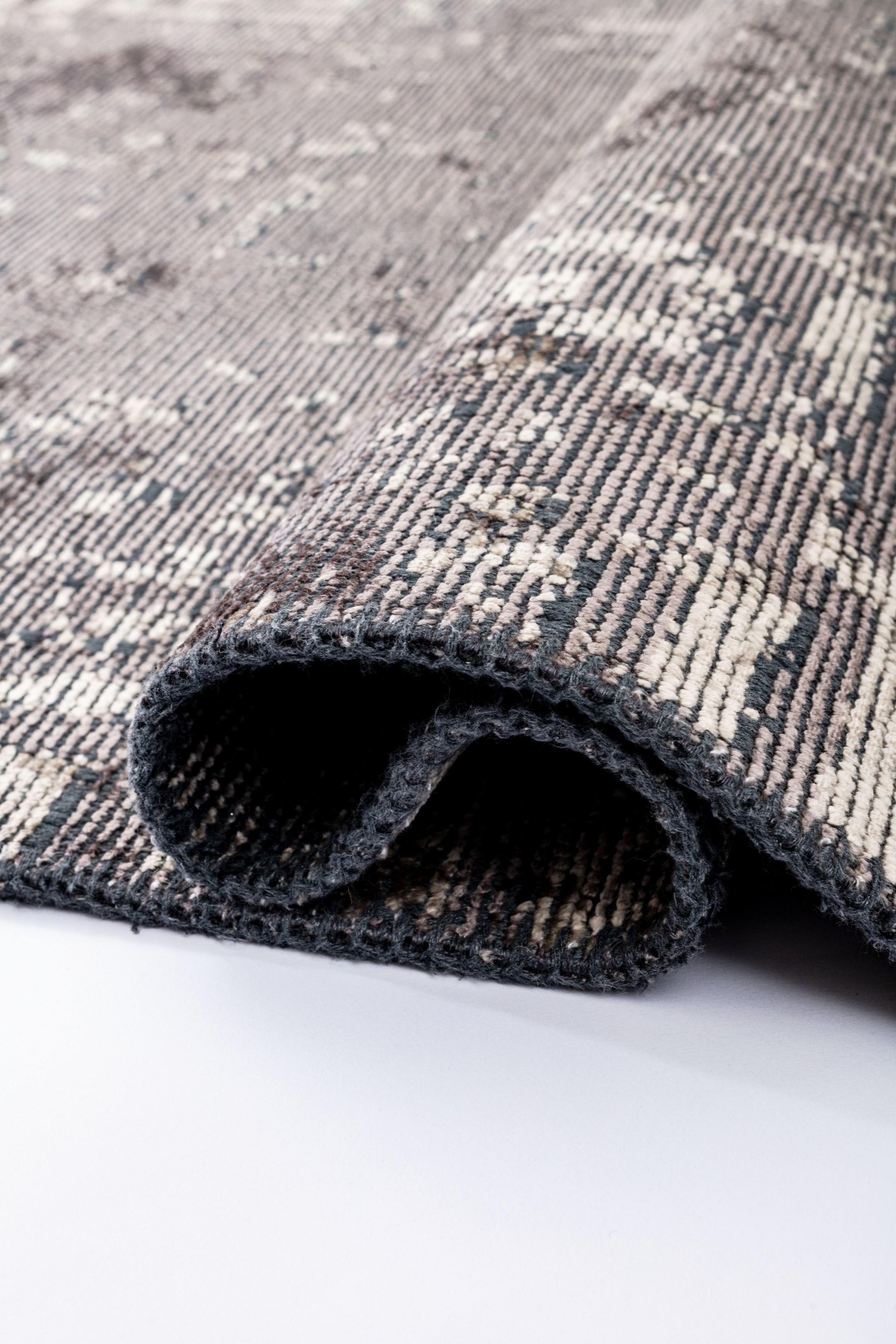 En venta: Moderno  Alfombra de lujo a cuadros  (Gris) 2
