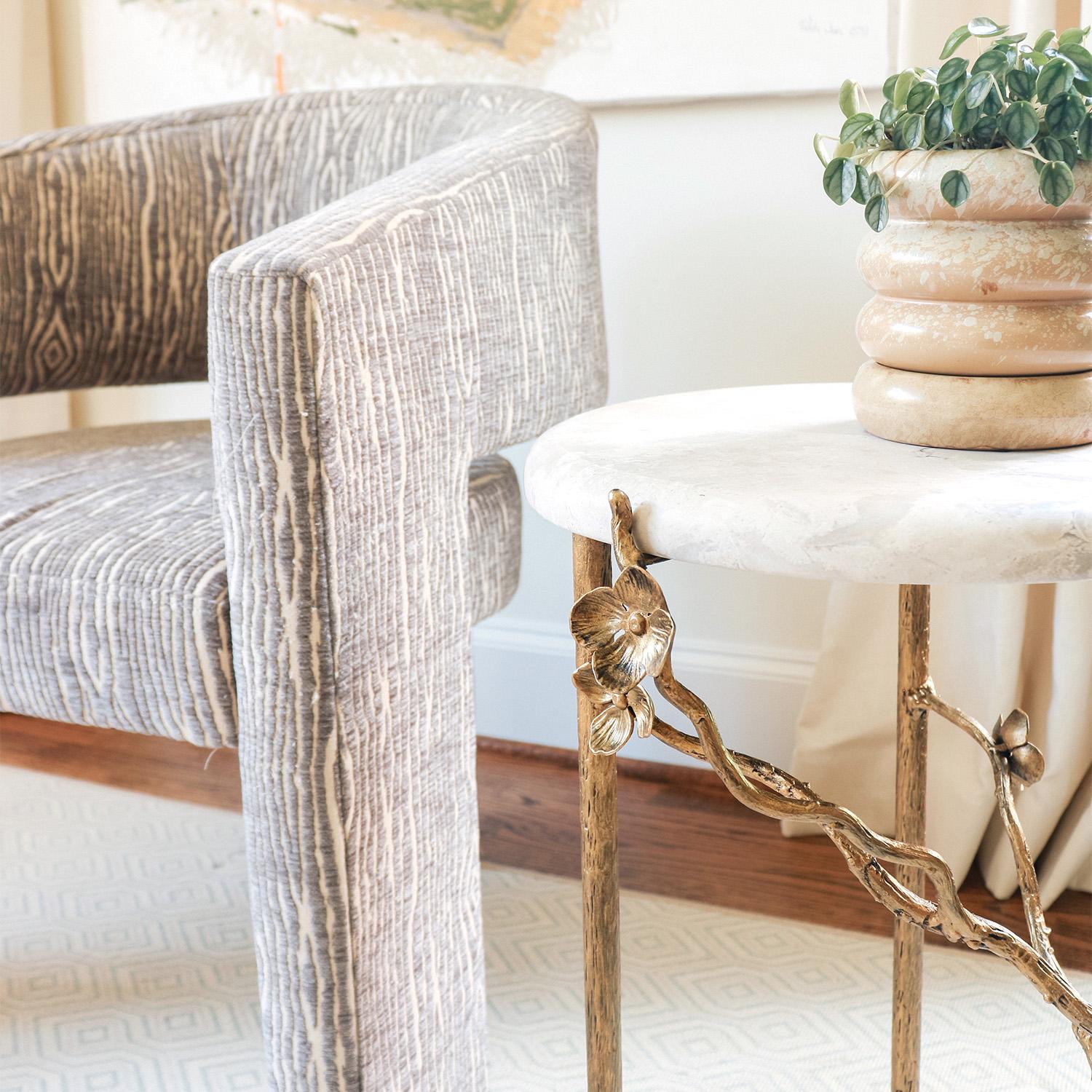 table d'appoint fleur