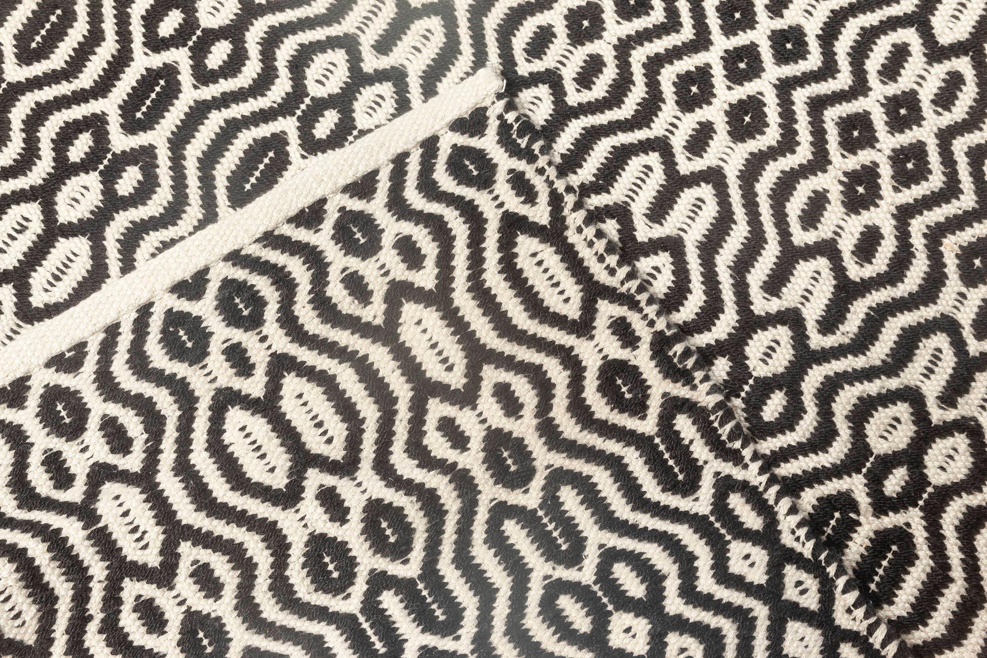 Tapis moderne en laine tissé à plat à motif de chessboard de Doris Leslie Blau en vente 2