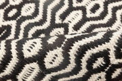 Modern Chessboard Pattern Flat-Weave Wool Rug by Doris Leslie Blau