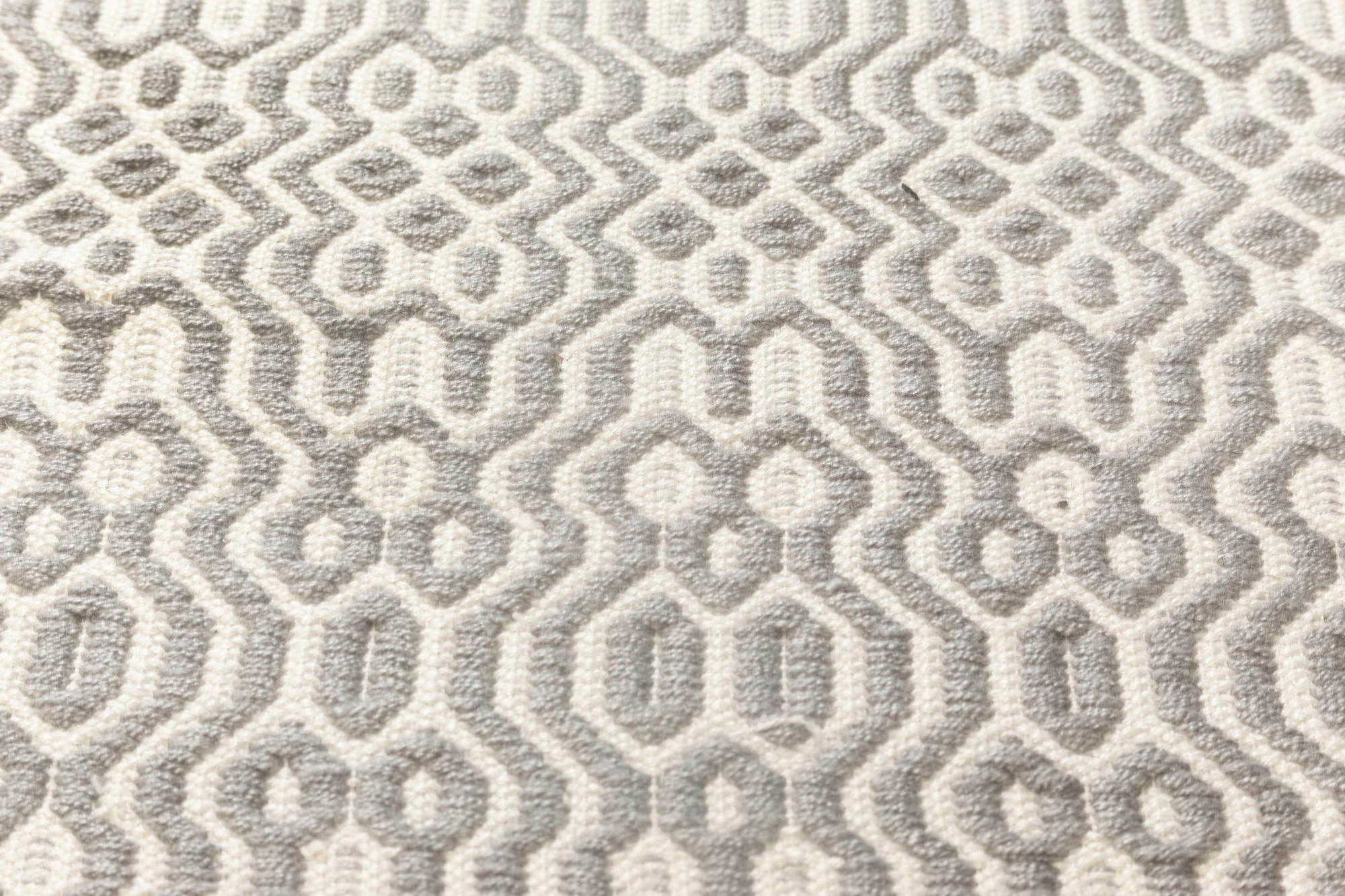 Indian Modern Chessboard Pattern Flat-Weave Wool Rug by Doris Leslie Blau For Sale
