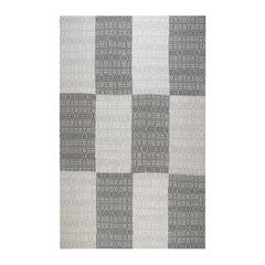 Modern Chessboard Pattern Flat-Weave Wool Rug by Doris Leslie Blau
