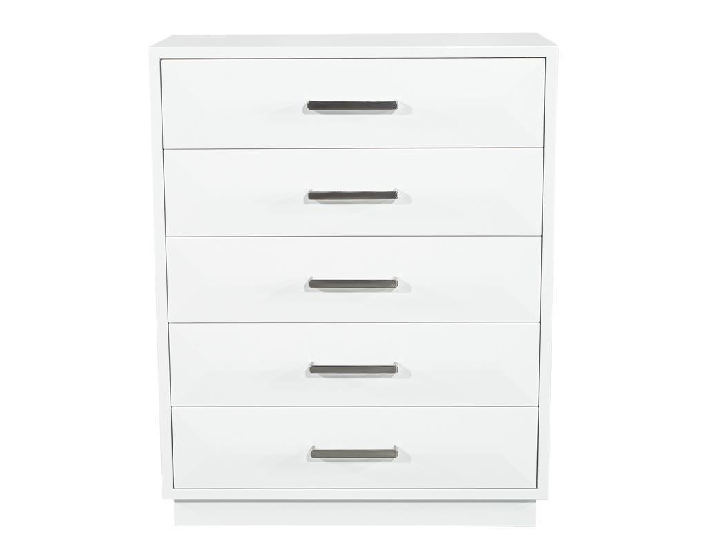 Canadian Modern Chest of Drawers in White by Carrocel For Sale