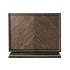 Modern Chevron Cabinet - Dark