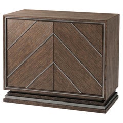 Moderner Chevron-Schrank – Dunkel