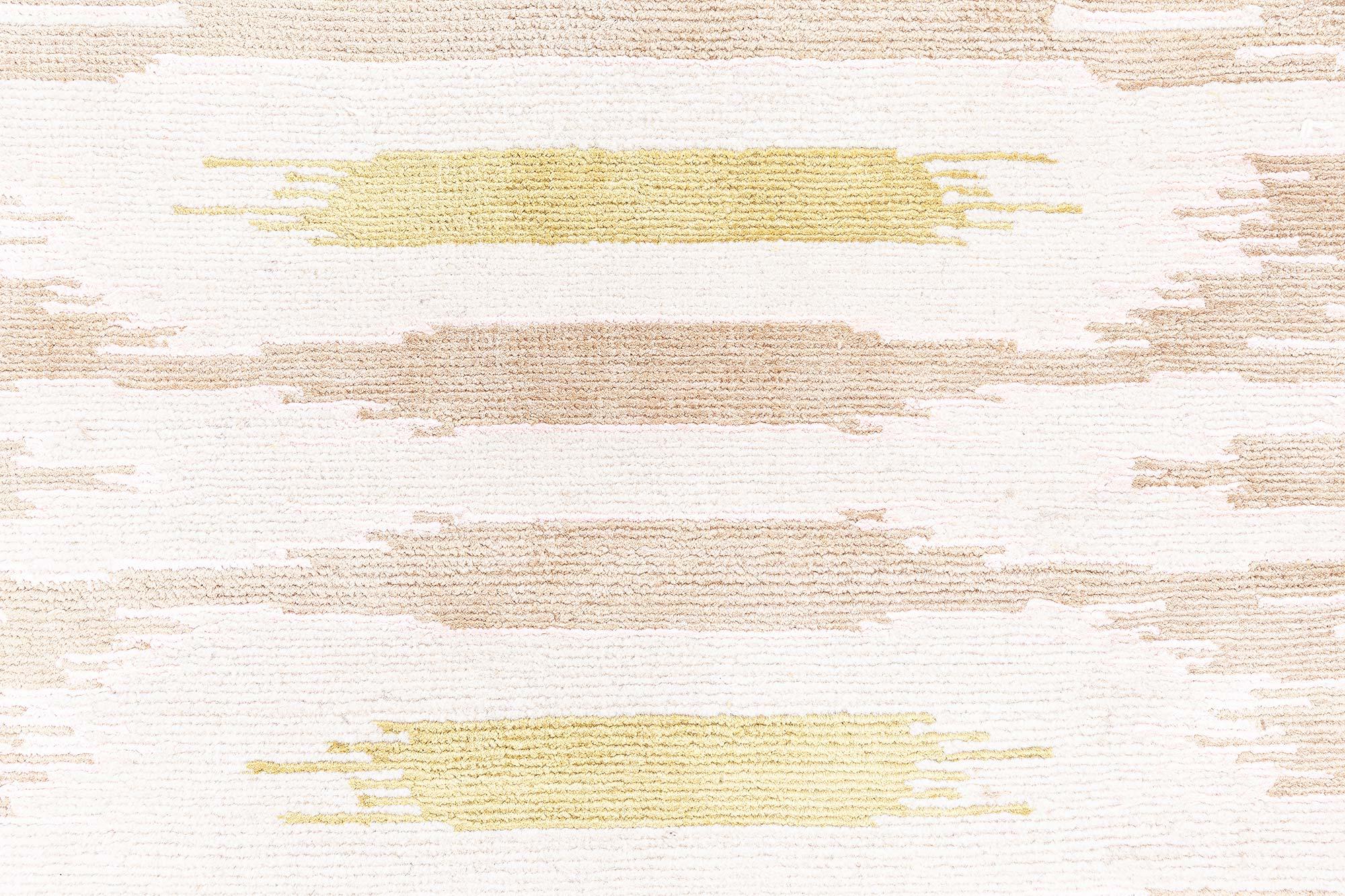 Indiano Runner in seta annodato a mano dal design moderno Chevron di Doris Leslie Blau in vendita