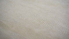 Modern Chevron Ivory and Beige Wool Silk Rug 9'x12'1''