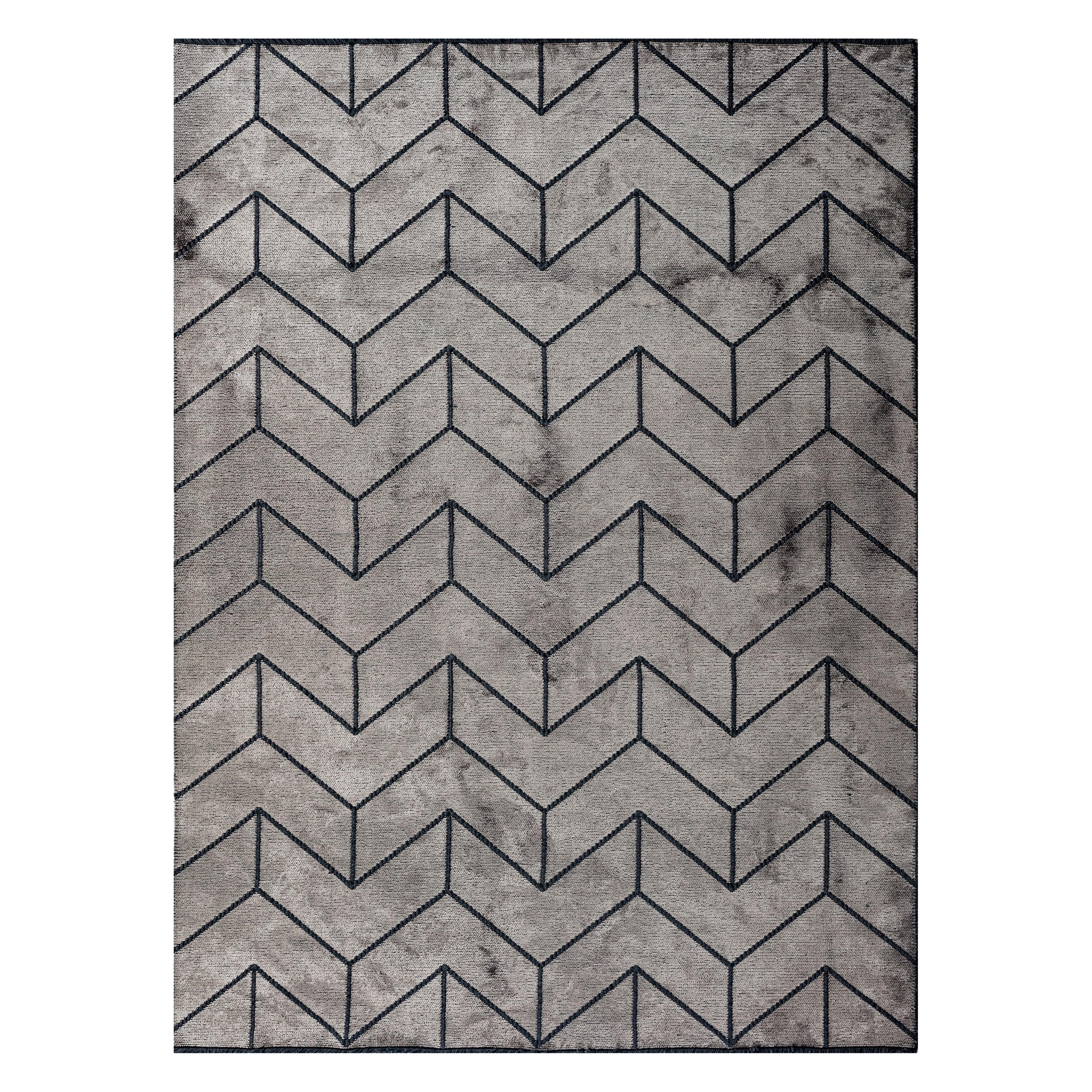 Modern Chevron Luxury Hand-Finished Area Rug