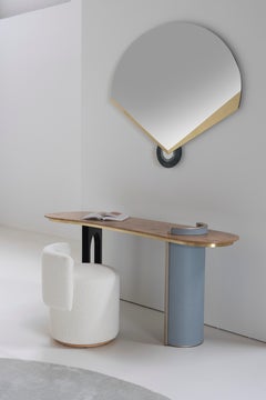 Mesa consola moderna Chiado, raíz de cuero de roble, hecha a mano en Portugal by Greenapple