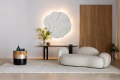 Moderner Chiado-Konsolentisch, Marmor, Leder, handgefertigt in Portugal von Greenapple