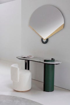 Mesa consola moderna Chiado, piel de mármol, hecha a mano en Portugal by Greenapple