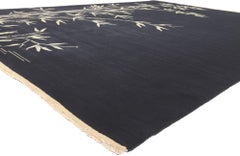 Modern Chinese Art Deco Style Rug with Bamboo Landscape Pictorial