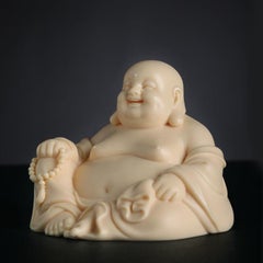 Modern Chinese Porcelain Sitting Maitreya Buddha