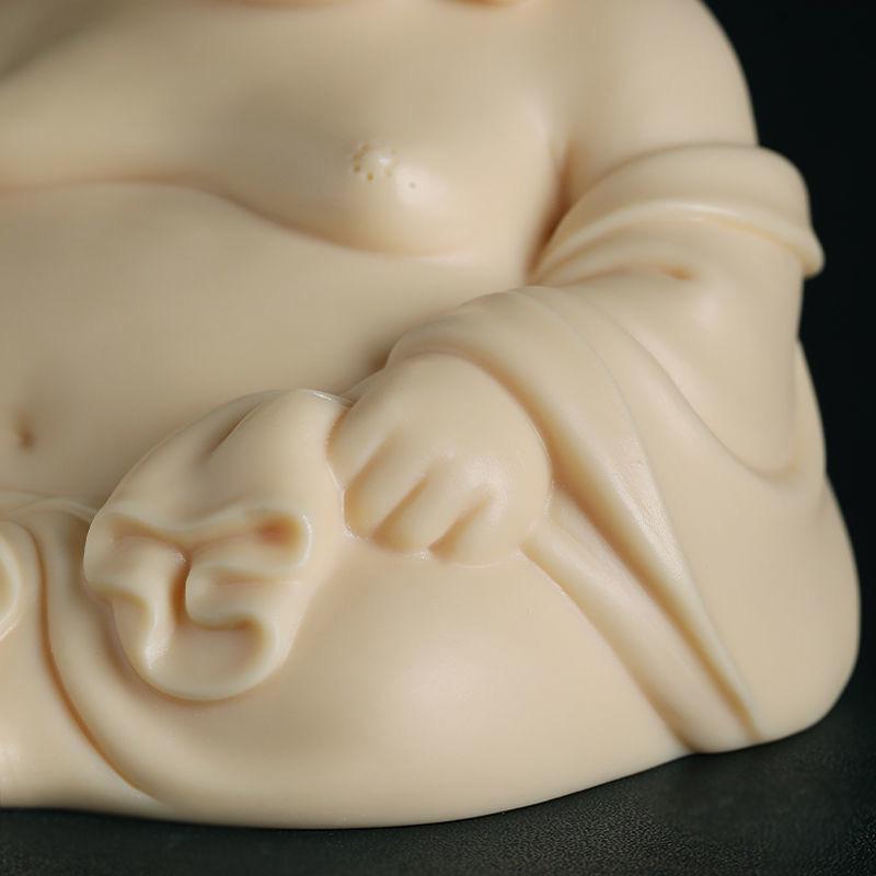 Modern Chinese Porcelain Sitting Maitreya Buddha For Sale 2