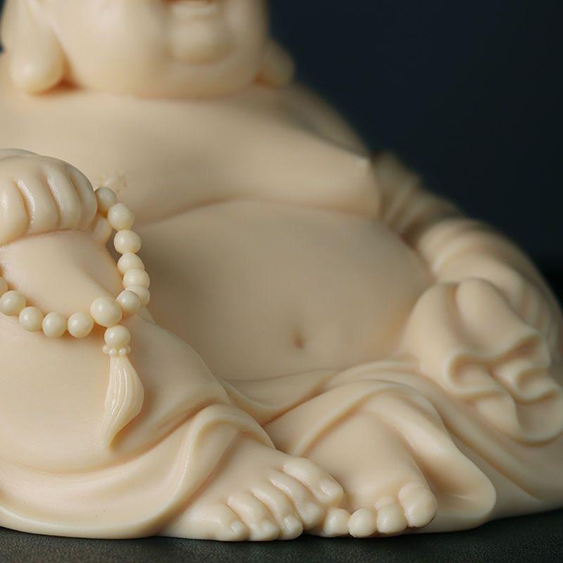 Modern Chinese Porcelain Sitting Maitreya Buddha For Sale 3