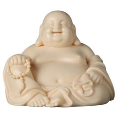 Modern Chinese Porcelain Sitting Maitreya Buddha