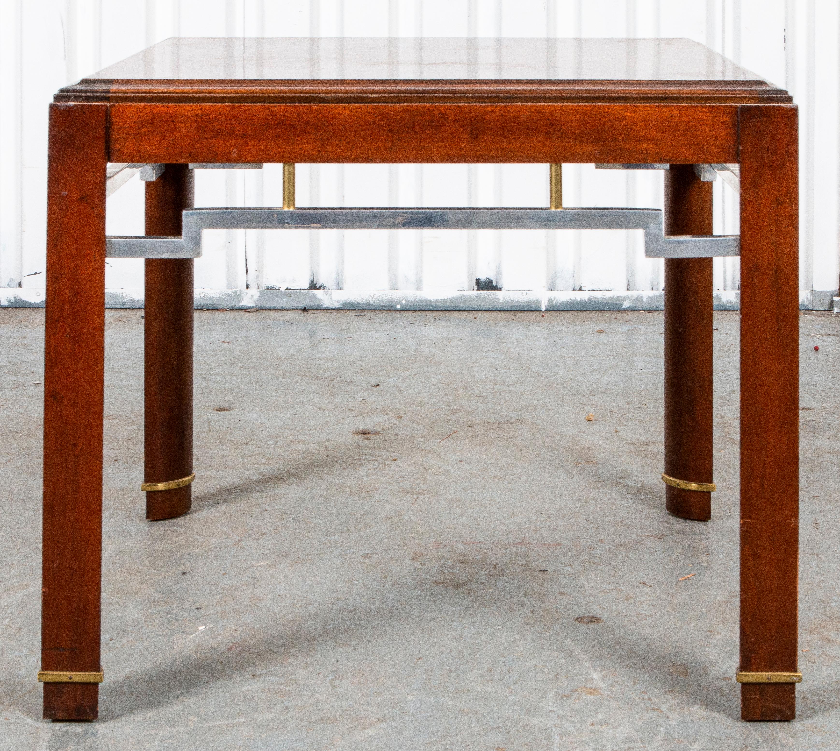 Moderna mesa auxiliar cuadrada de estilo Chinoiserie.