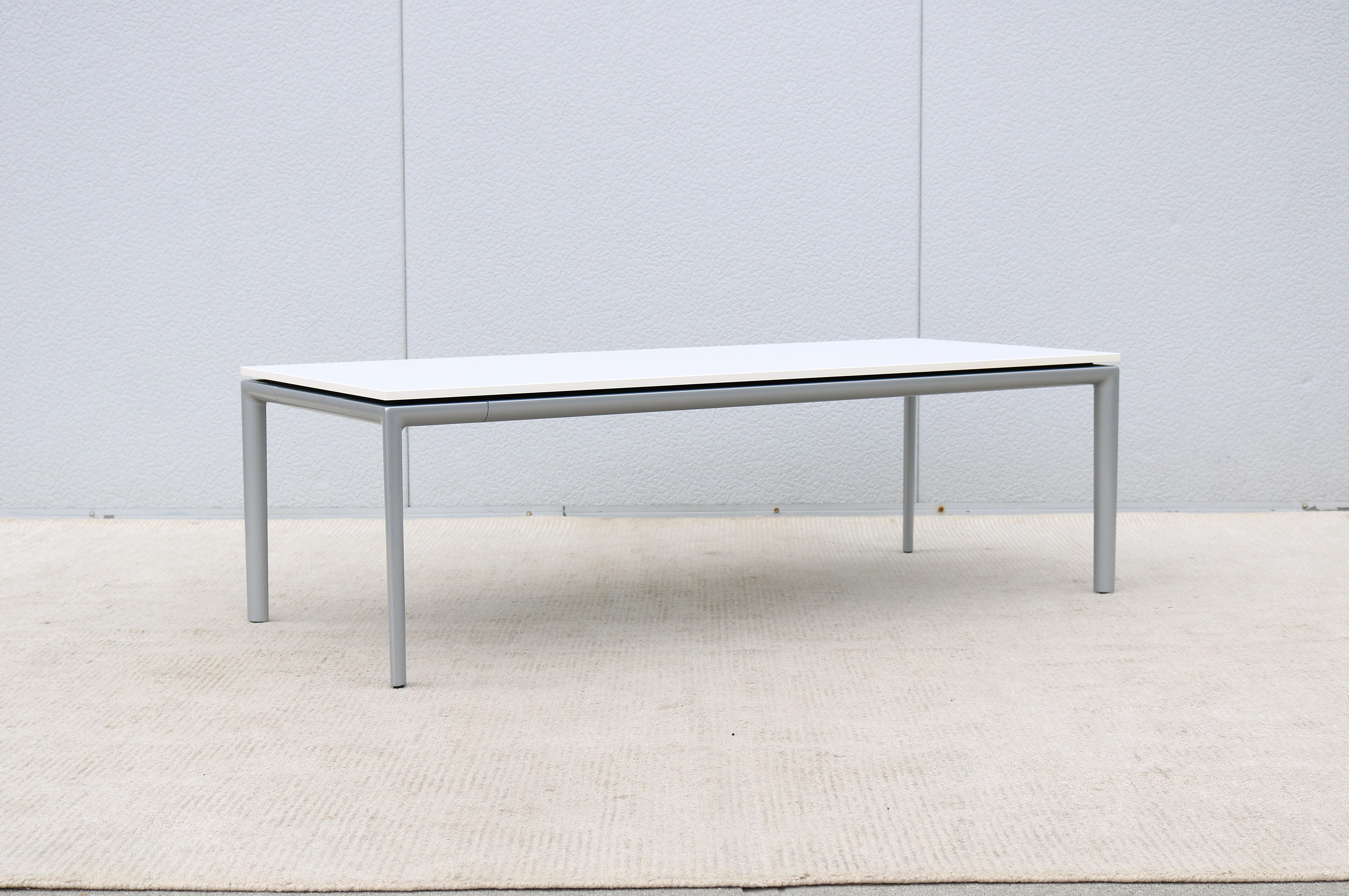 Mesa de centro moderna Chris Adamick for Allsteel Parallel Rectangular White Top Siglo XXI y contemporáneo en venta
