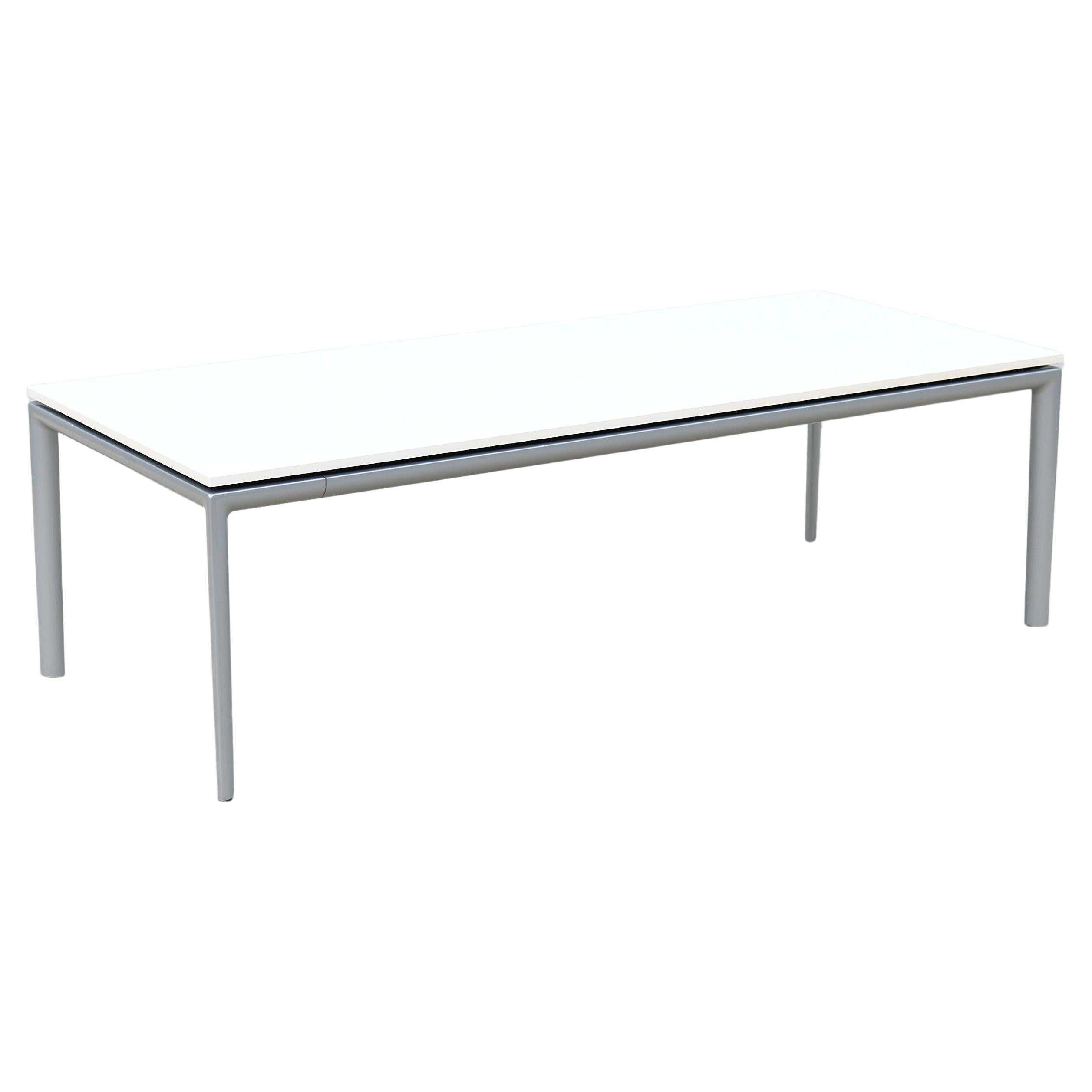 Mesa de centro moderna Chris Adamick for Allsteel Parallel Rectangular White Top en venta