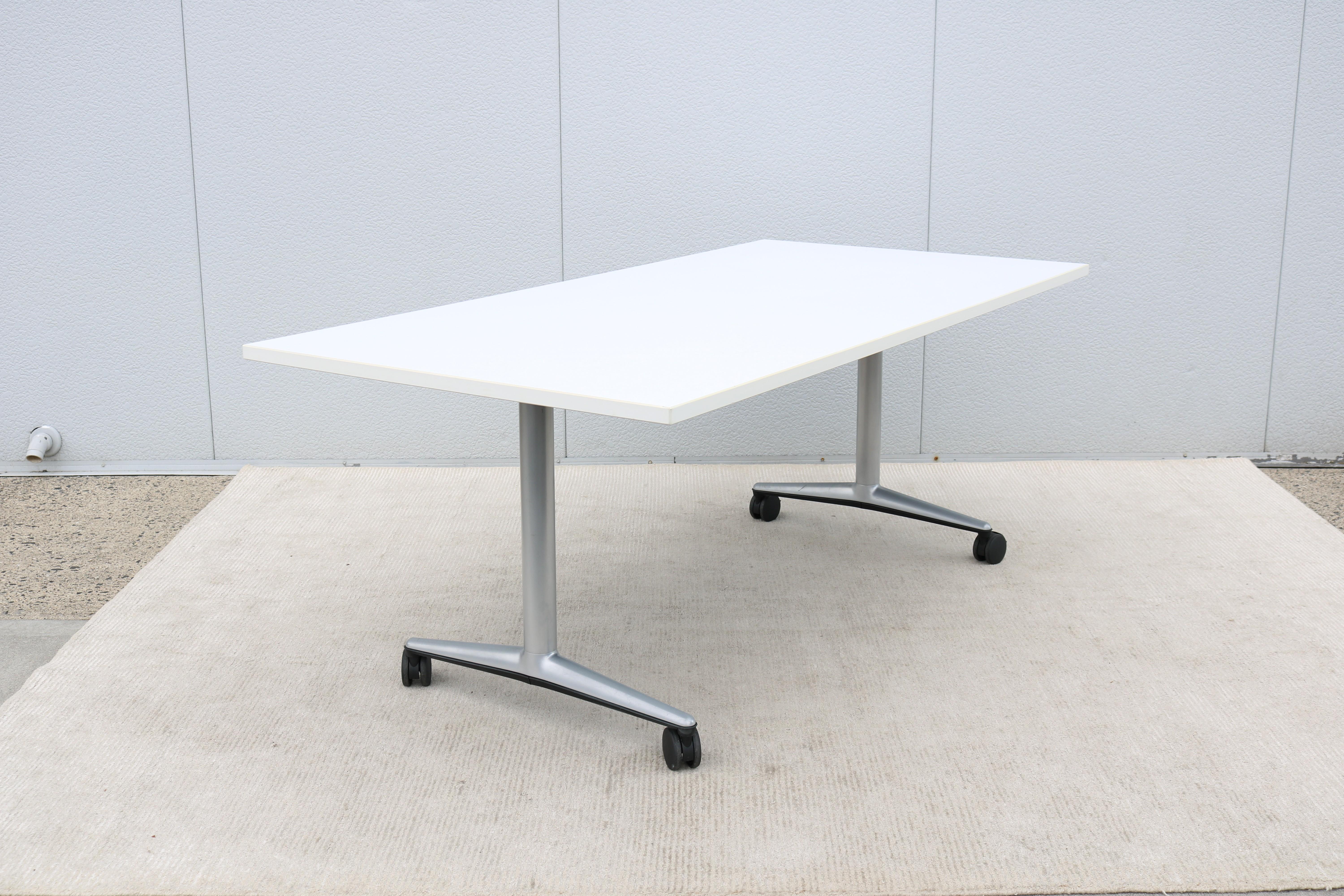 Modern Christian Cornelius for Coalesse Akira Rectangle Mobile Conference Table For Sale 3