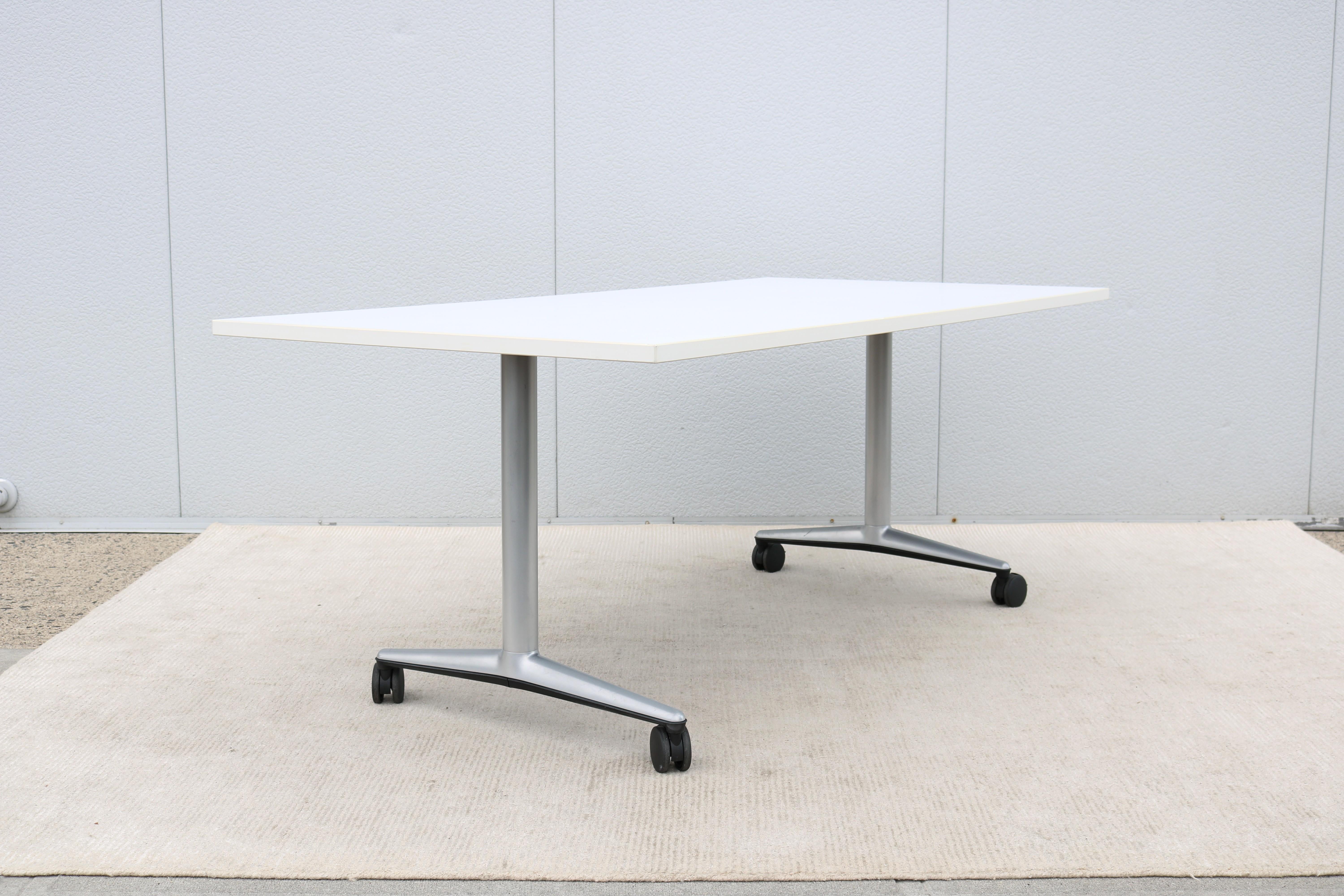 Modern Christian Cornelius for Coalesse Akira Rectangle Mobile Conference Table For Sale 4