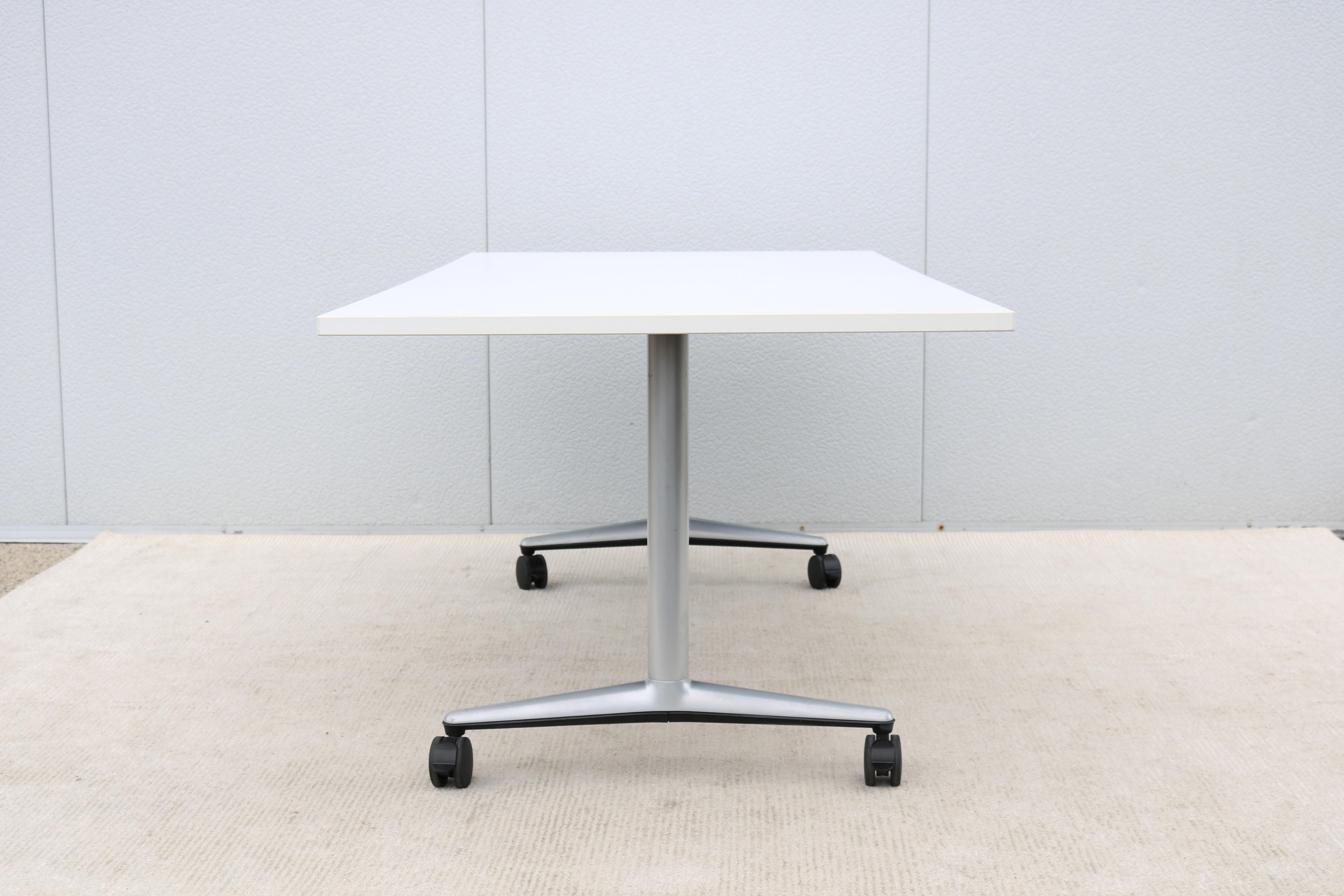 Modern Christian Cornelius for Coalesse Akira Rectangle Mobile Conference Table For Sale 6