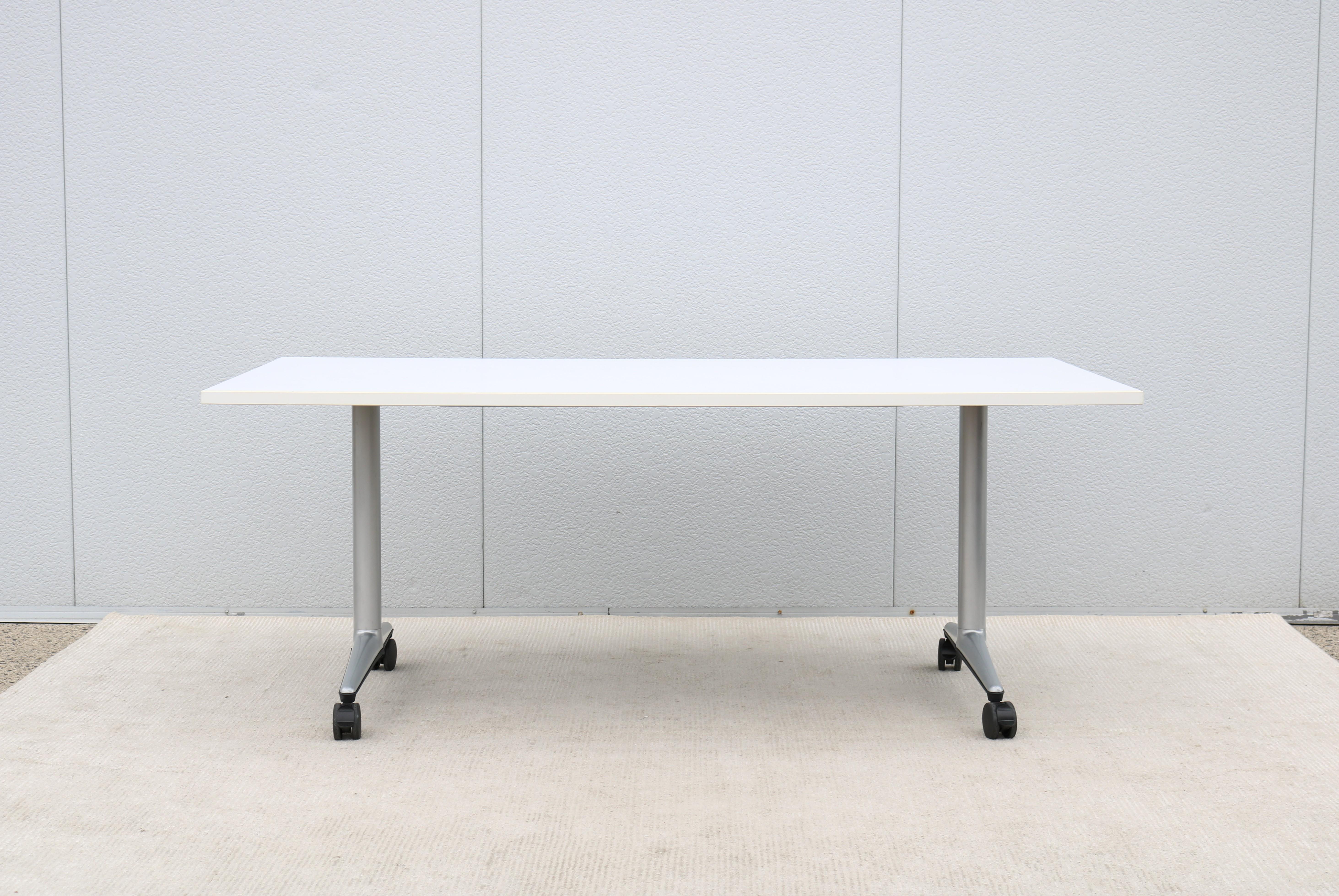 American Modern Christian Cornelius for Coalesse Akira Rectangle Mobile Conference Table For Sale