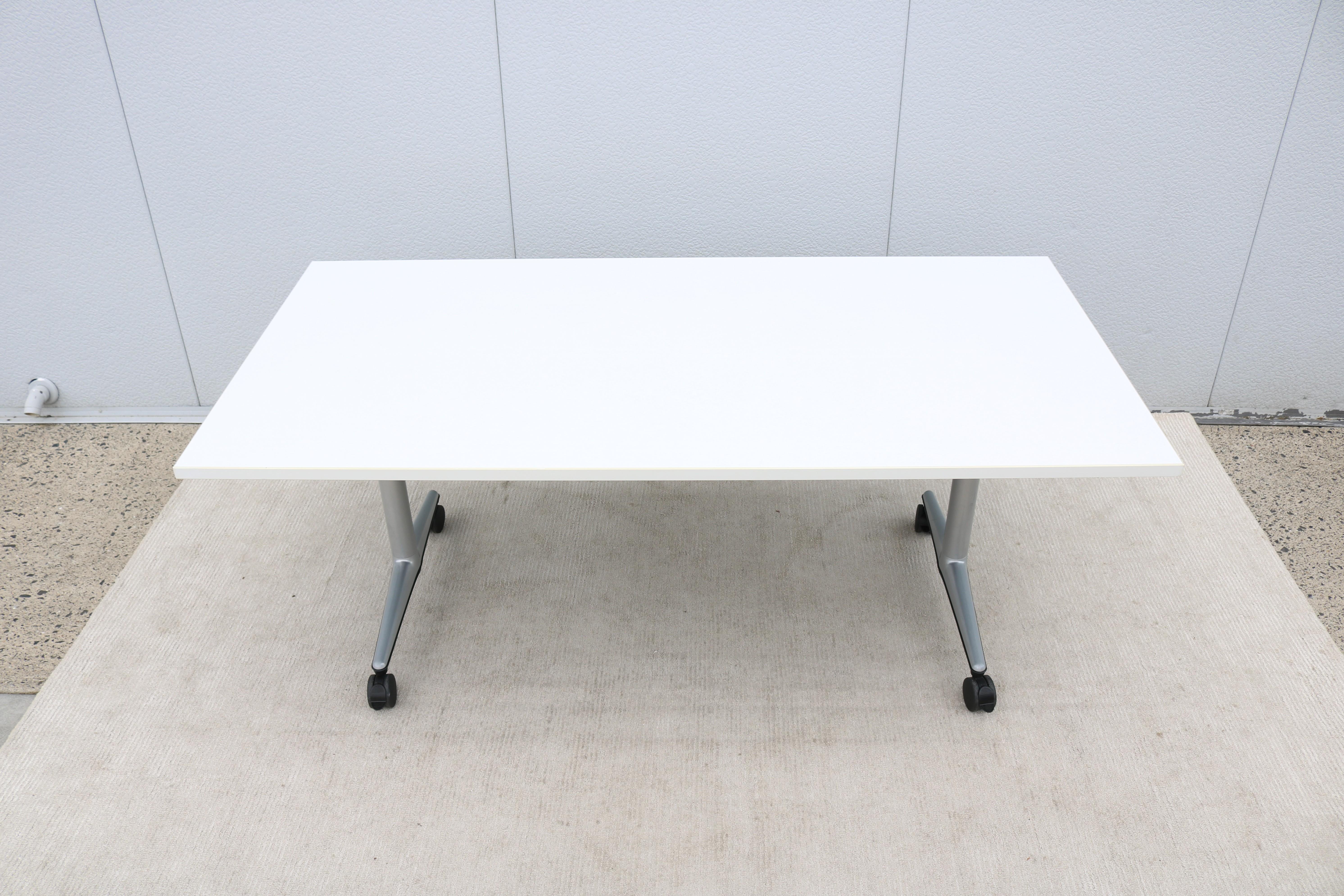 Contemporary Modern Christian Cornelius for Coalesse Akira Rectangle Mobile Conference Table For Sale