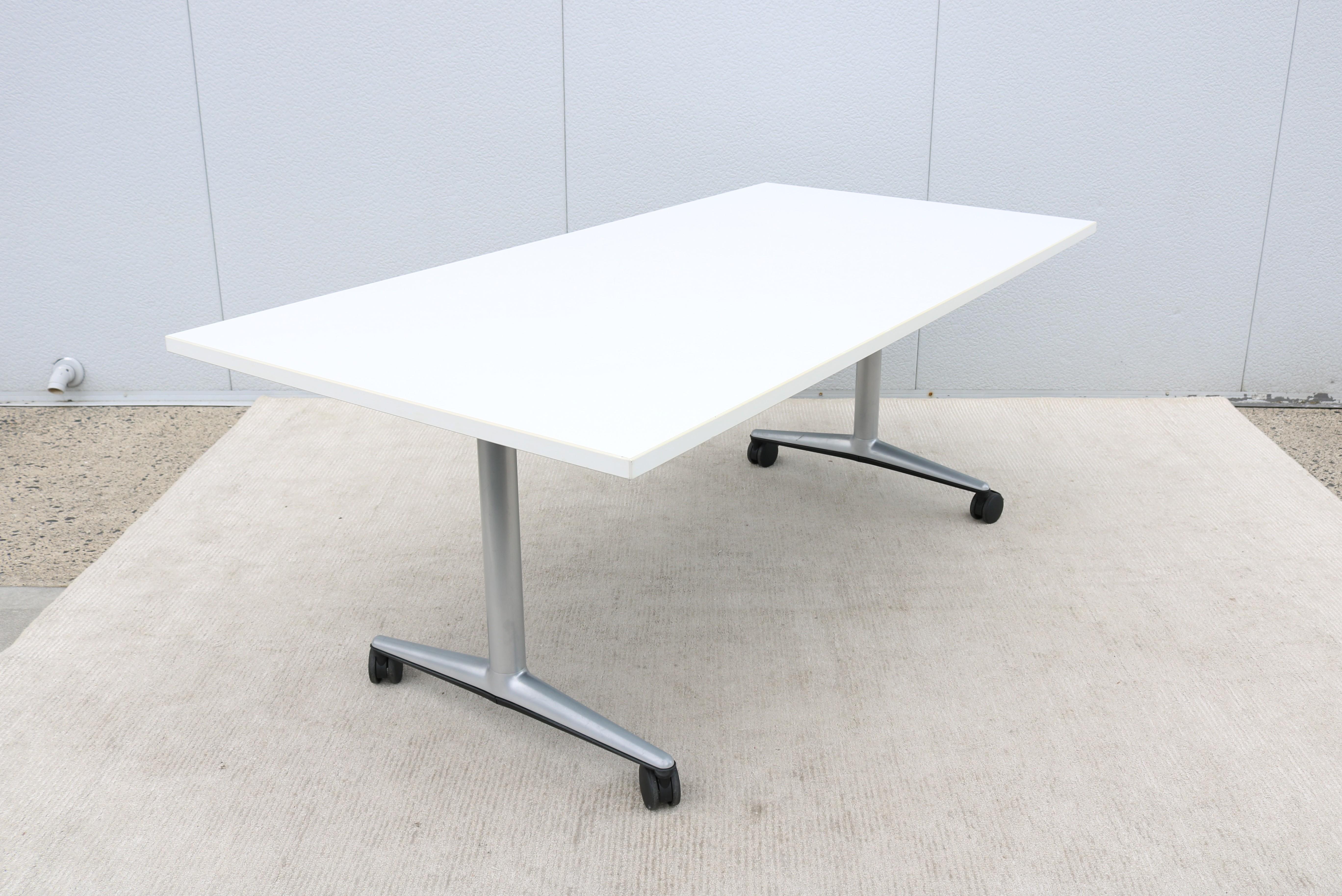 Modern Christian Cornelius for Coalesse Akira Rectangle Mobile Conference Table For Sale 2