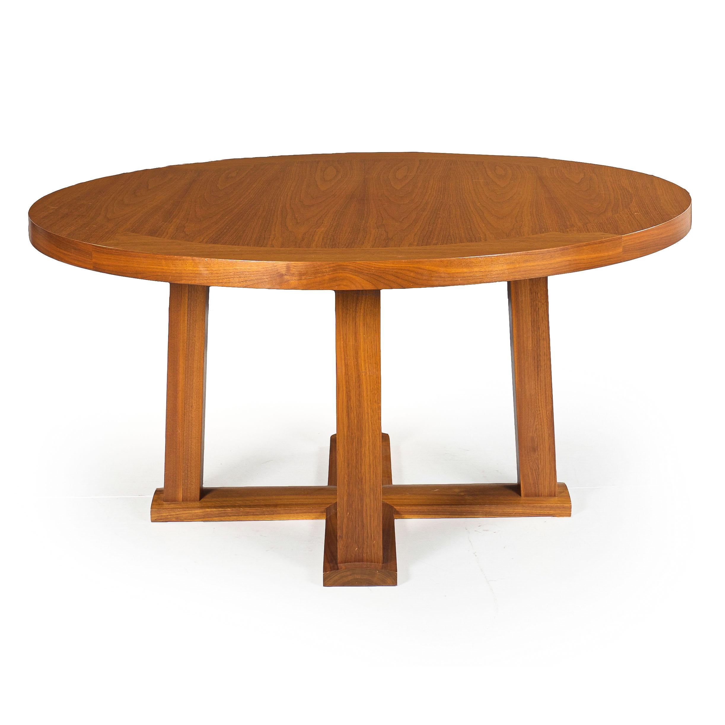 Contemporary Modern Christian Liaigre for Holly Hunt Walnut Circular Round Dining Table