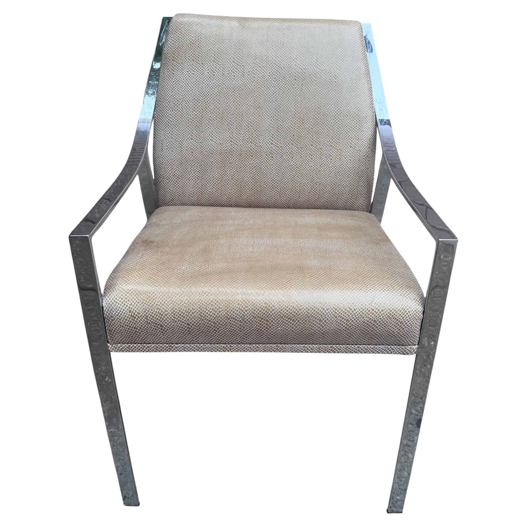 Chaise Aileron moderne de Christophe Pillet pour Holly HUNT nouvellement retapissée en vente