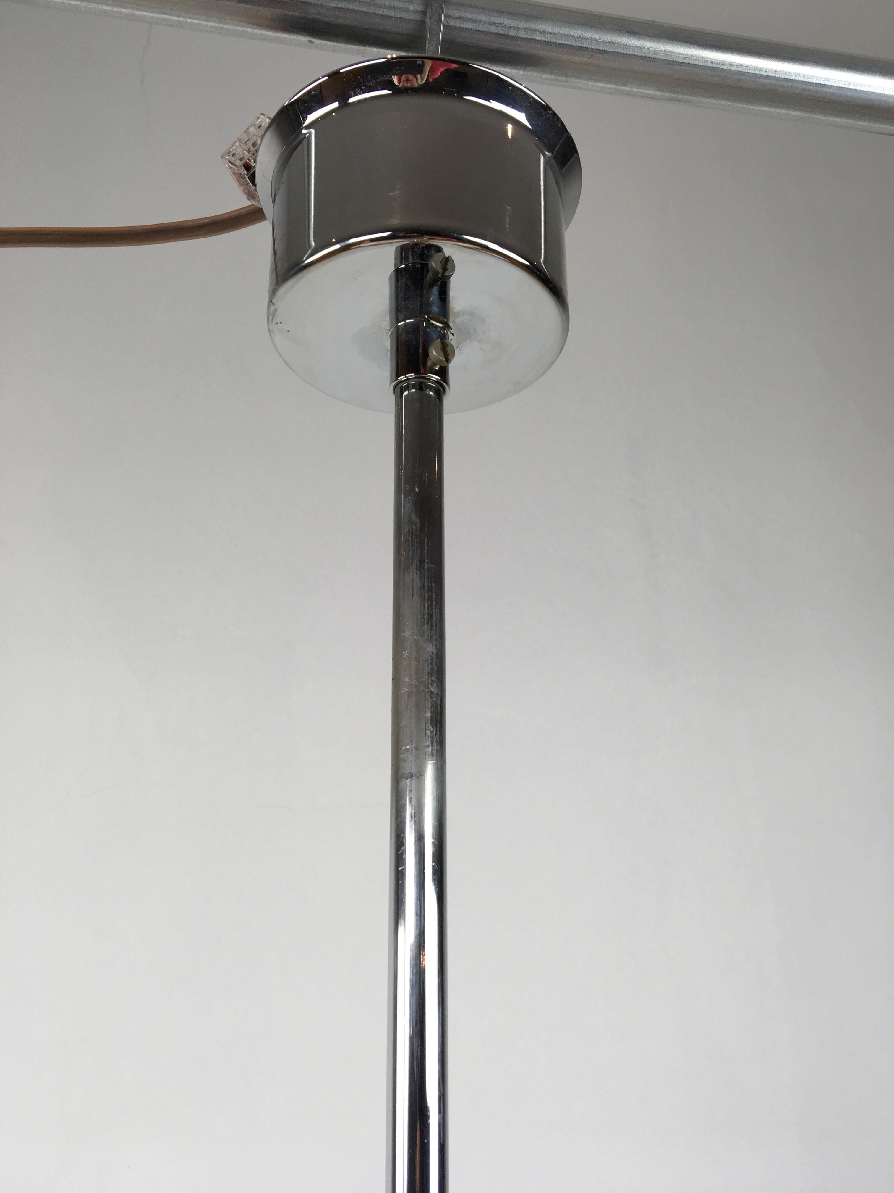 Modern Chrome and Glass Chandelier, 9 lights For Sale 3