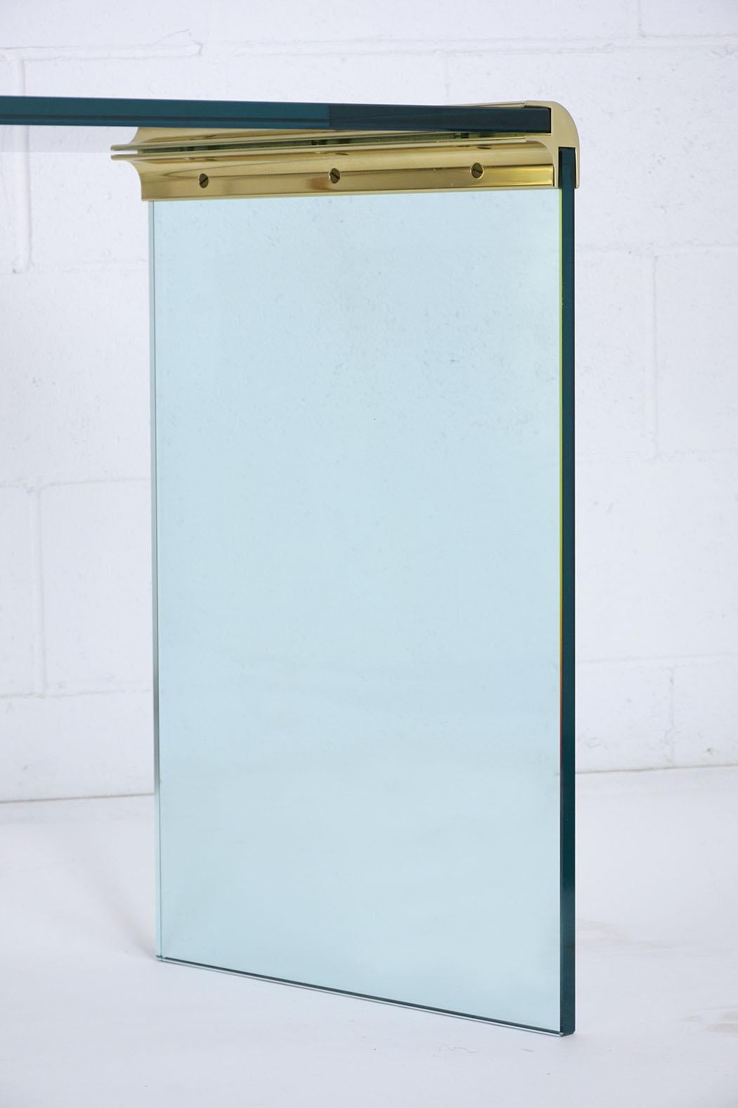 Modern Chrome and Glass Console Table (Ende des 20. Jahrhunderts)