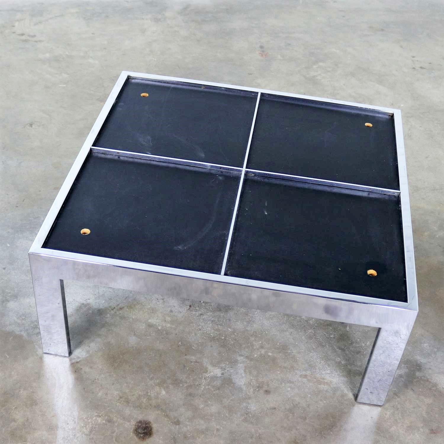 Modern Chrome and White Marble Coffee Table Attributed to the Pace Collection For Sale 15