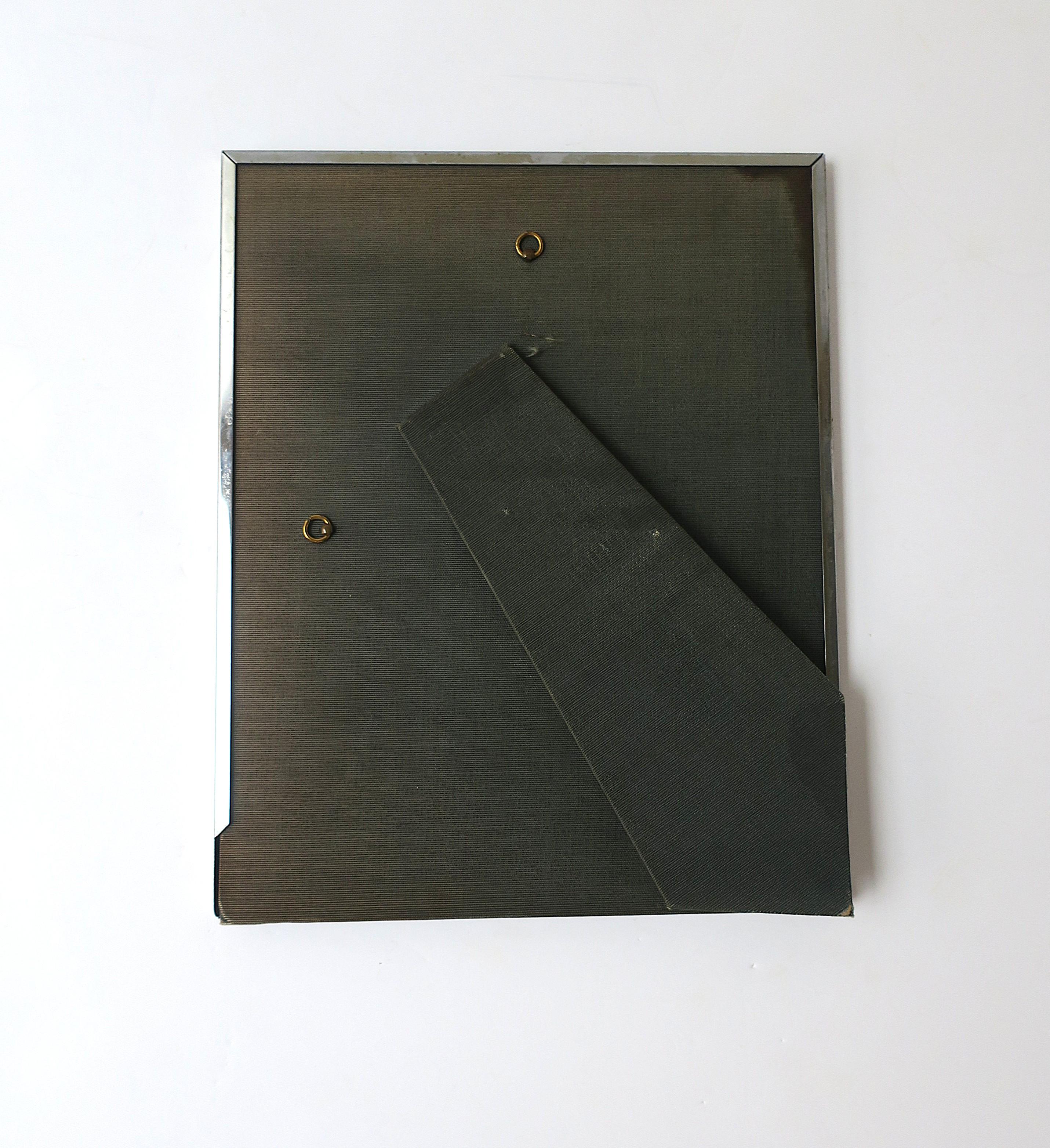 Modern Chrome Brass Picture Frame, circa 1970s For Sale 5