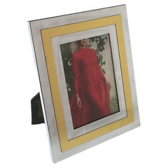 Modern Chrome Brass Picture Frame, circa 1970s