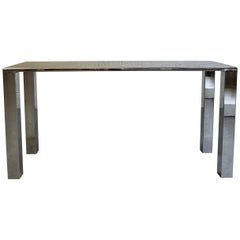 Modern Chrome Parsons Console Table