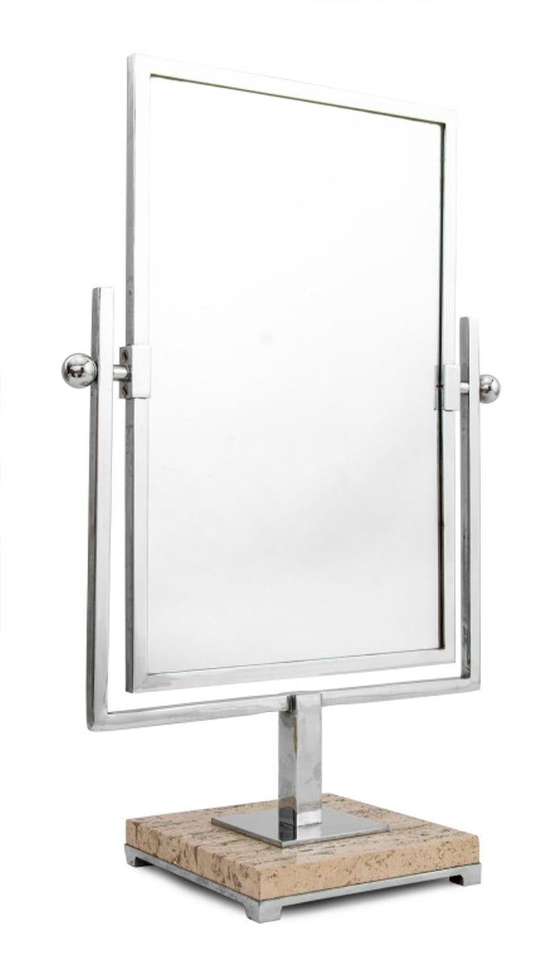 Miroir de table articulé moderne chromé Bon état - En vente à Astoria, NY