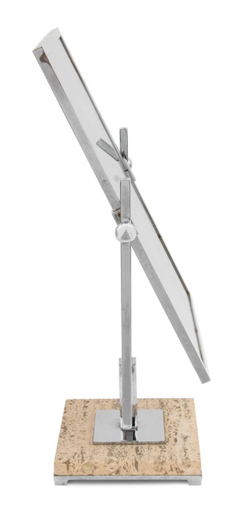 20ième siècle Miroir de table articulé moderne chromé en vente
