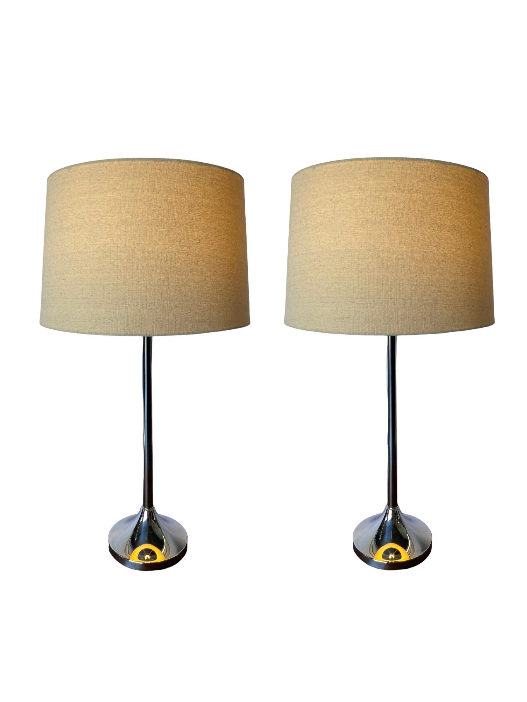Mid-Century Modern Modern Chrome Table Lamps